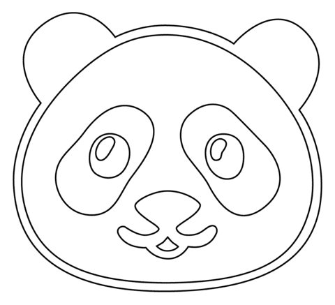 Panda Emoji Coloring Page