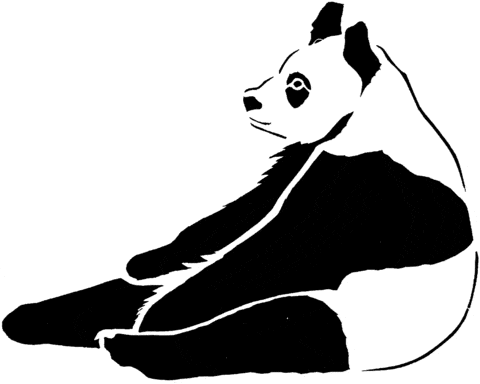 Panda For Kids Image Coloring Page