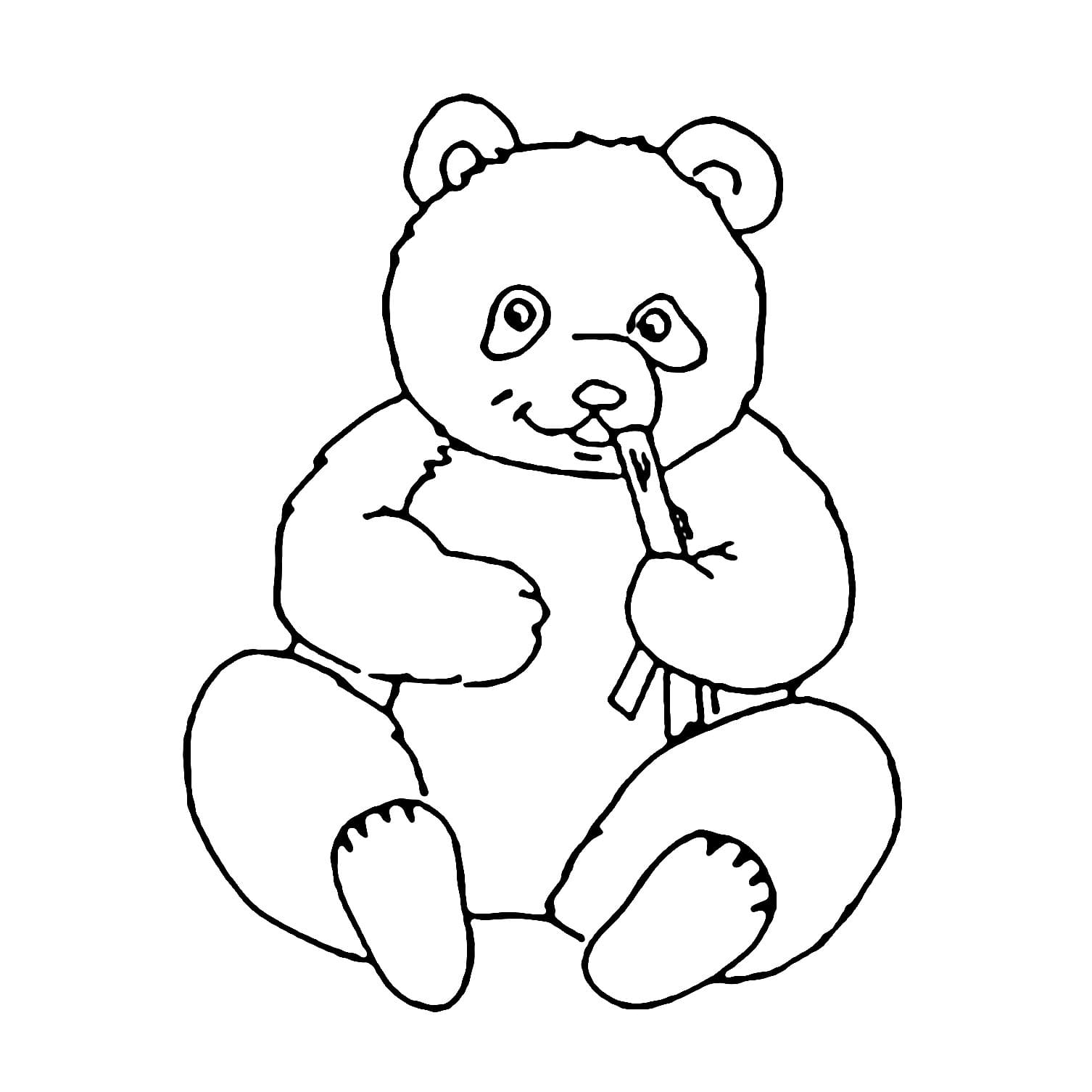 Pandas Picture For Kids Coloring Page