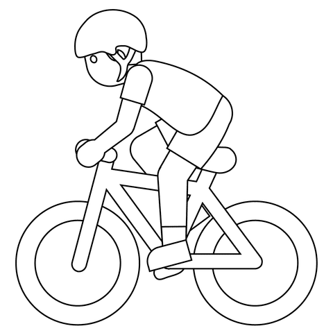 Person Biking Emoji For Children