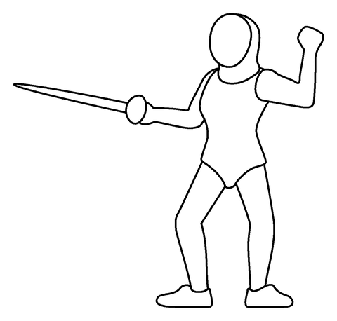 Person Fencing Emoji For Kids