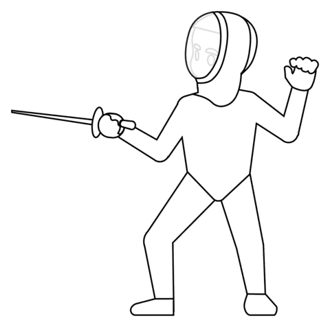 Person Fencing Emoji Image For Kids
