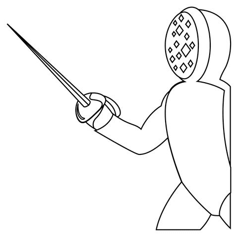 Person Fencing Image For Kids