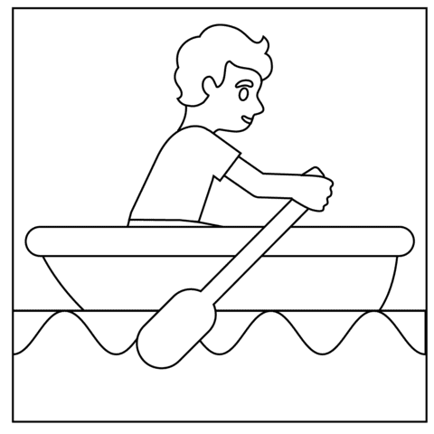 Person Rowing Boat Emoji Cute