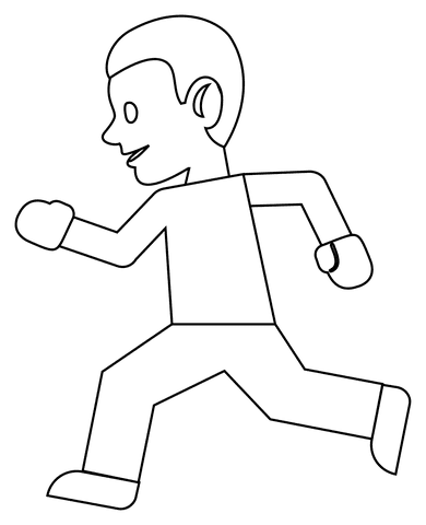 Person Running Coloring Page