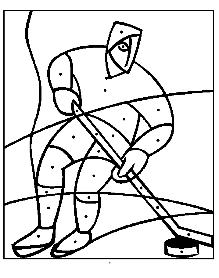 Picture Of Hockey Goalie Coloring Page