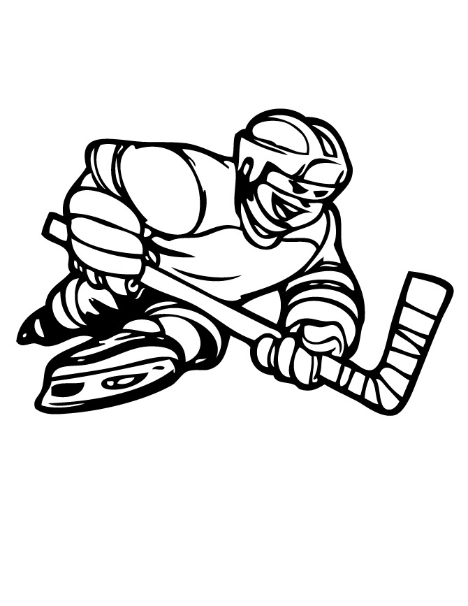 Picture Of Hockey Coloring Page