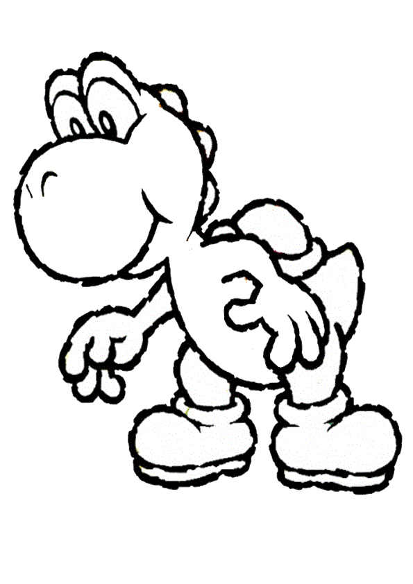 Picture Yoshi Lovely Coloring Page