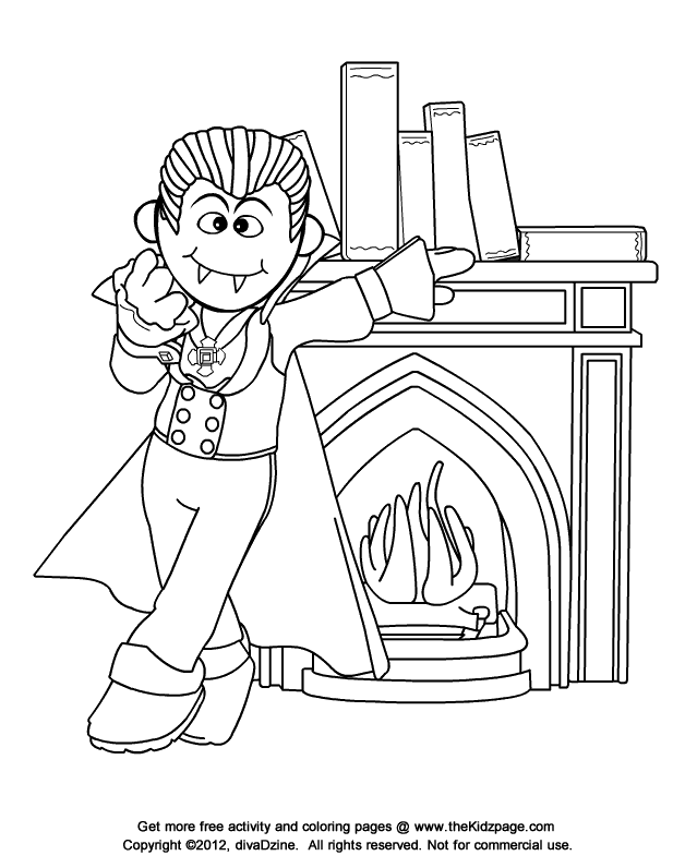 Pictures Of Vampires Coloring Page