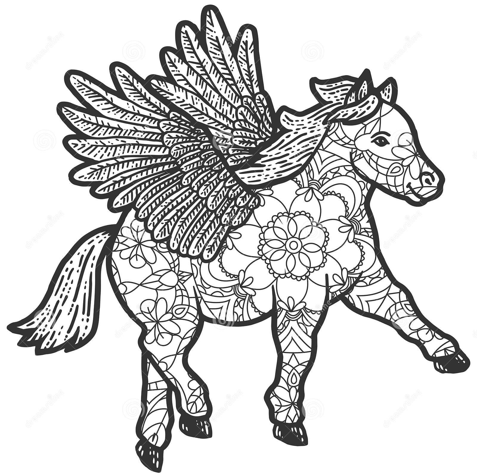 Pony With Wings Coloring Page