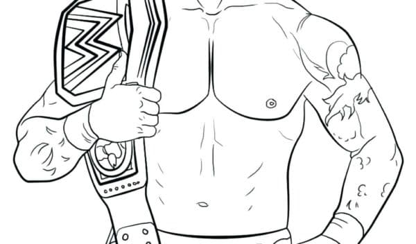 Powerful Chest Of A Real Fighter Coloring Page