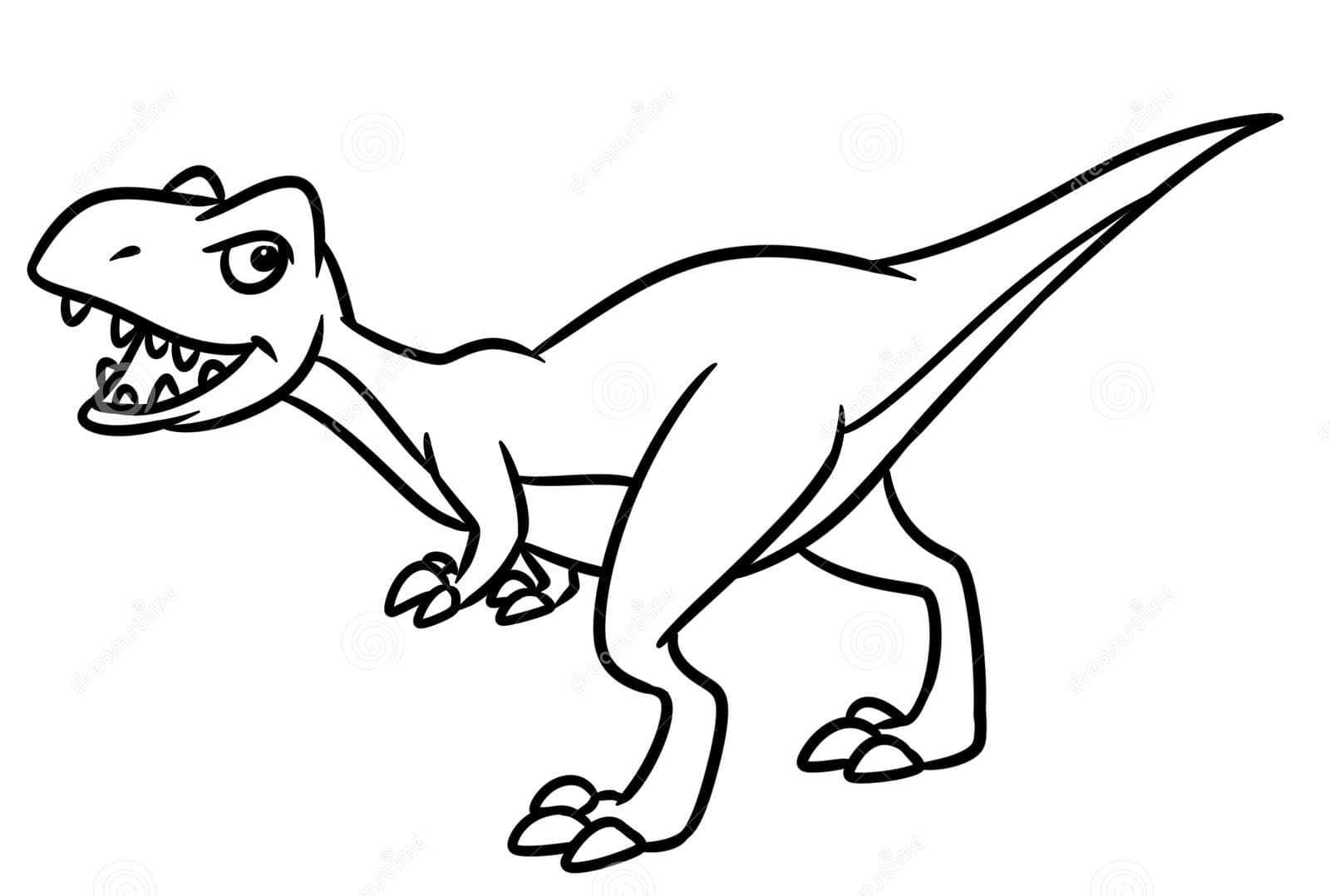 Predatory Dinosaur Raptor Animal Character Cartoon