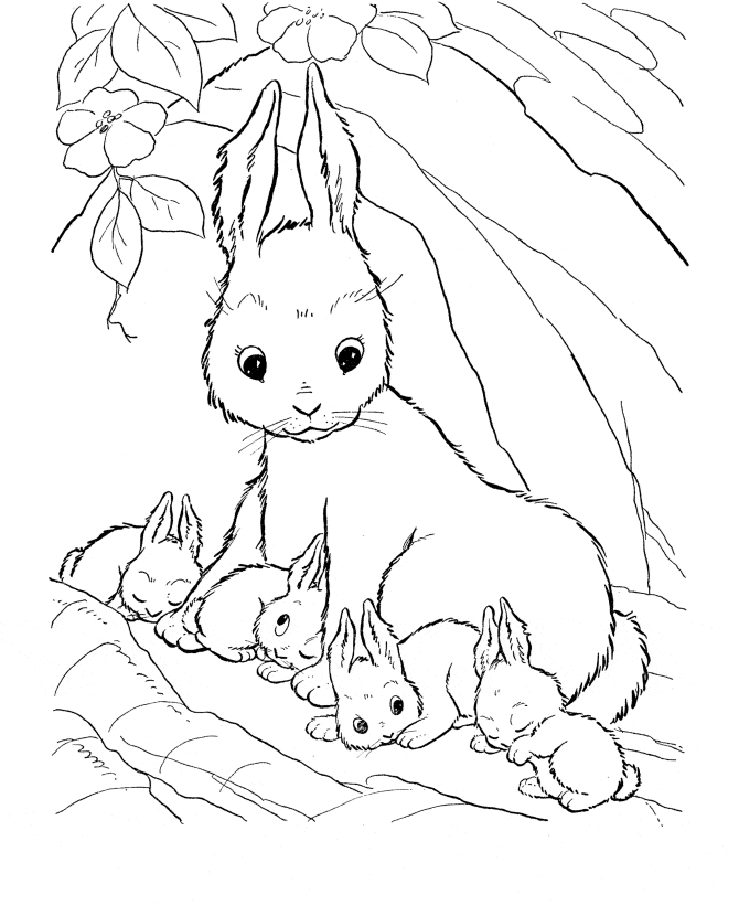 Printable Bunny Family