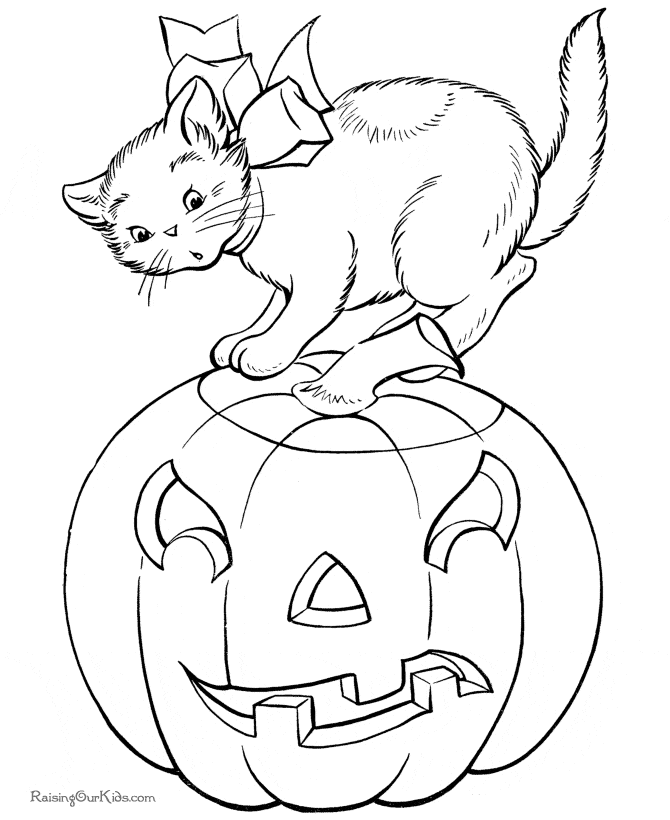 Printable Halloween Cat Image