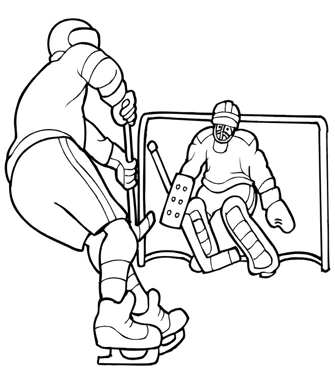 Printable Hockey Coloring Page