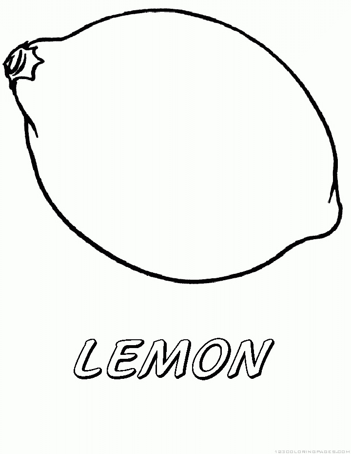 Printable Lemon Image Coloring Page