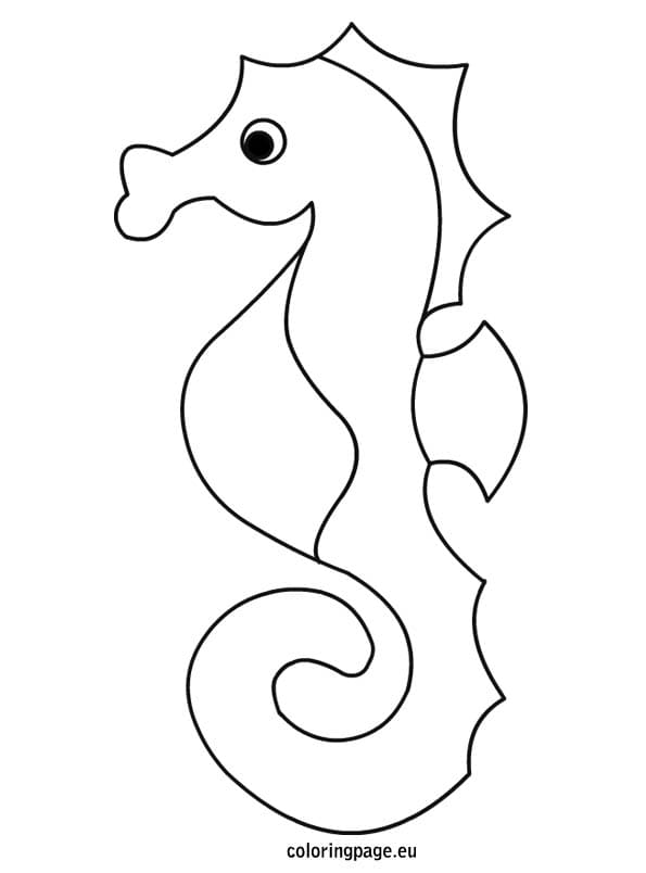 Printable Seahorse Coloring Page
