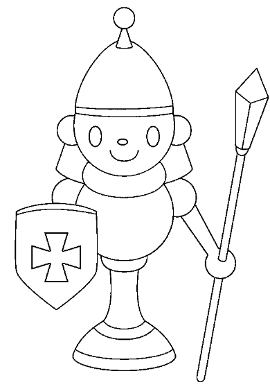 Queen Chess Piece Image For Children Coloring Page