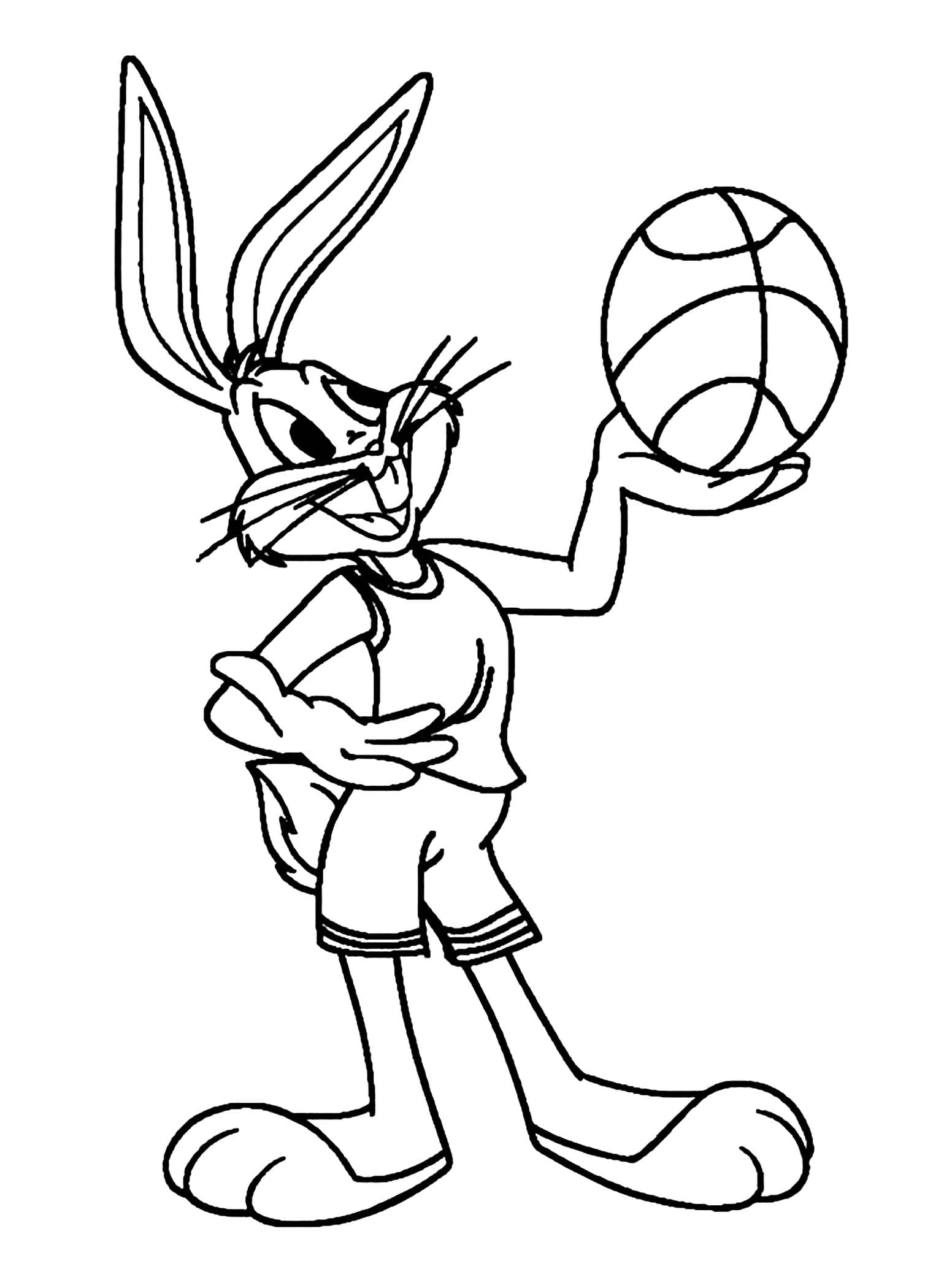 Rabbit Playing Basketball