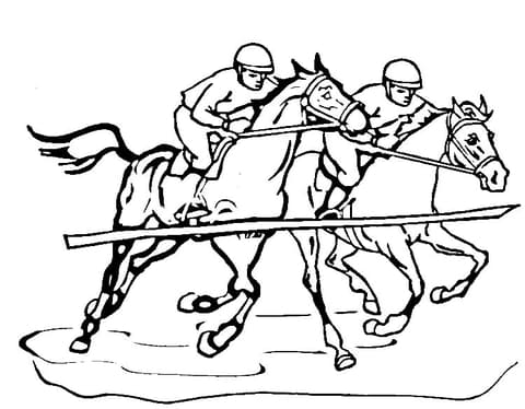 Race Horse Coloring Page