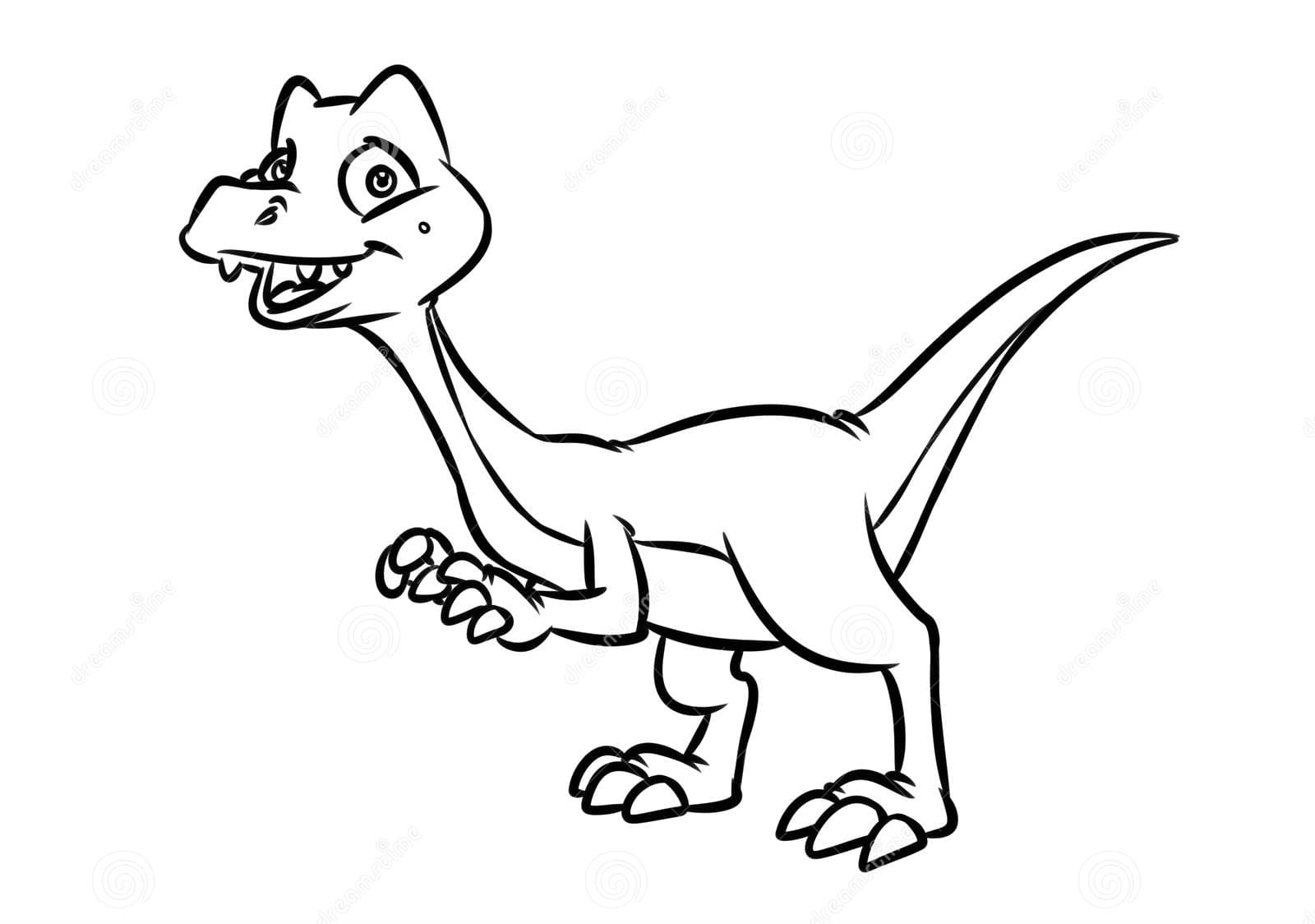 Raptor Dinosaur Birthday Egg Cartoon
