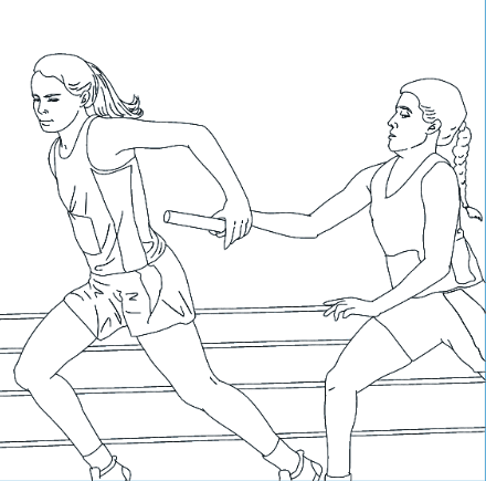 Relay Athletics Coloring Page