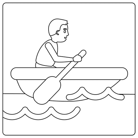 Rowboat Emoji Image For Children