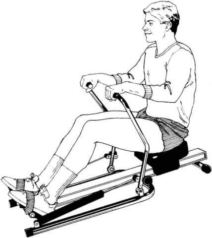Rowing On A Rowing Machine