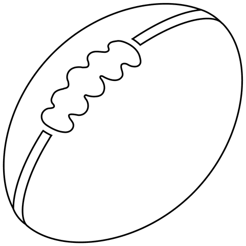 Rugby Ball Emoji Picture For Kids