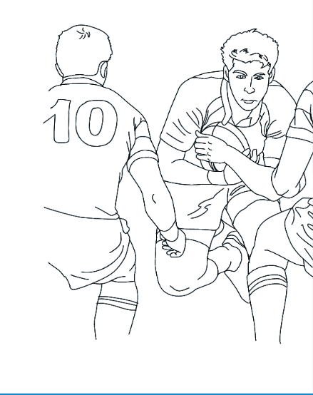 Rugby Player Sweet Coloring Page