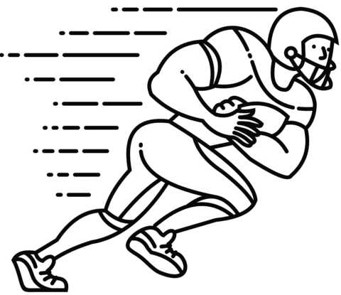 Running Back Coloring Page