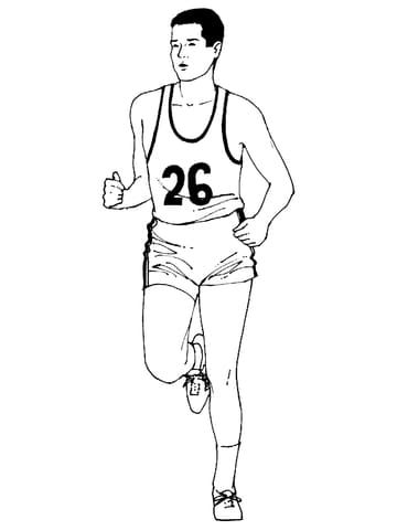 Running A Marathon Coloring Page