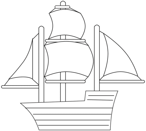 Sailing Ship Printable Coloring Pages - Coloring Cool