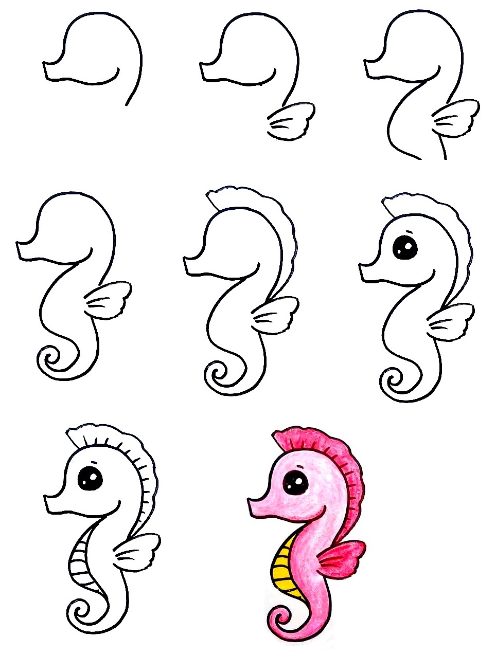 Seahorse-Drawing