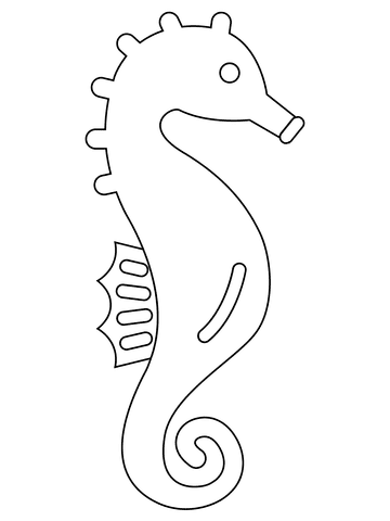 Seahorse Image For Kids Coloring Page