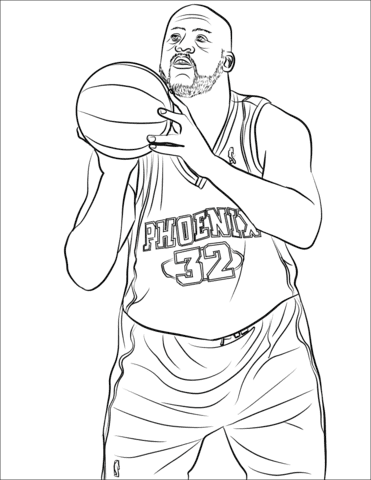 Shaquille O’Neal Coloring Page