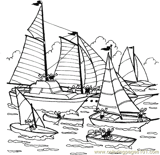 Simple Sailing Drawing