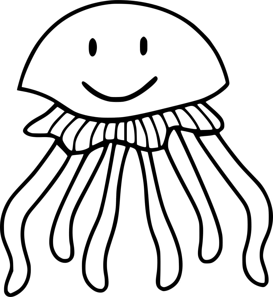 Smiling Cartoon Jellyfish