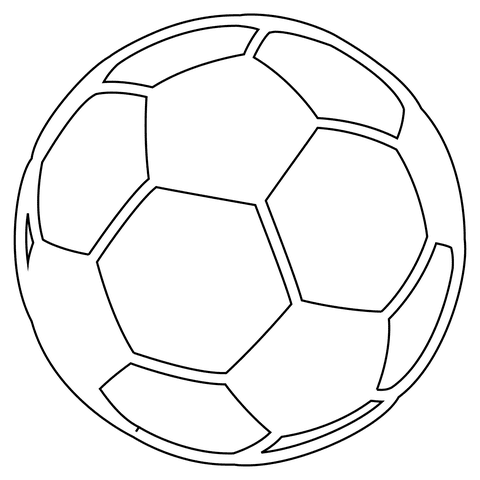Soccer Ball Cute Coloring Page