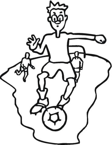 Soccer For Children Coloring Page