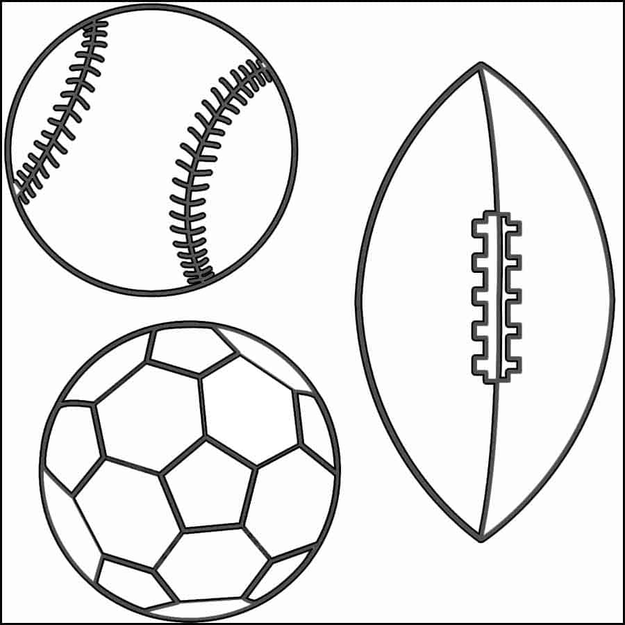Softball Image For Kids Coloring Page