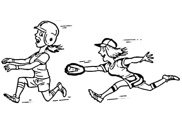 Softball Players Image For Kids