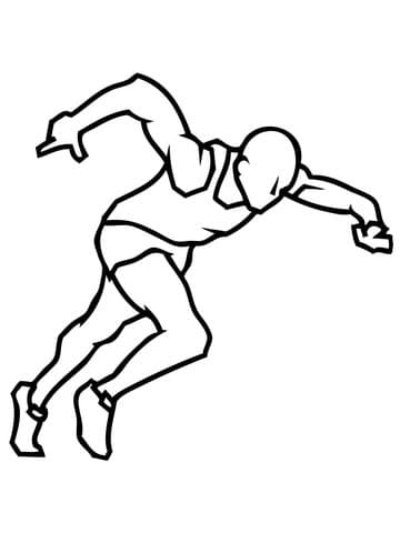 Sprinter Image Coloring Page