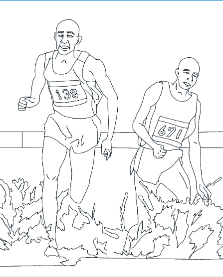 Steeplechase Athletics Coloring Page