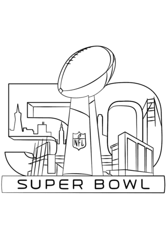 Super Bowl 2016 Image Coloring Page