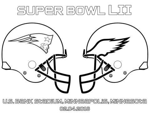 Super Bowl 2018 Coloring Page
