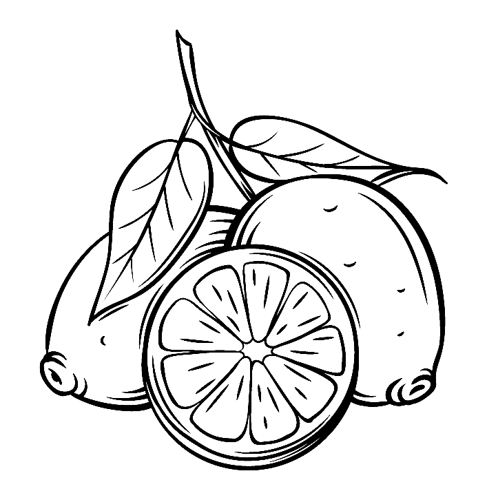 Sweet Lemon Picture Coloring Page