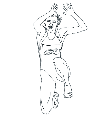 Triple Jump Athletics Coloring Page
