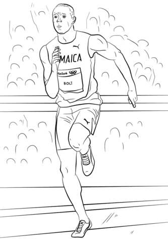 Usain Bolt Coloring Page