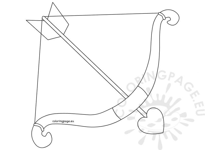 Valentine’s Day Coloring Page Bow And Arrow Image